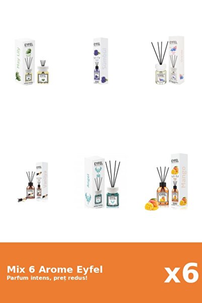 Eyfel Set 6 Mix Eyfel: 1x Angel, 1x Lacramioare, 1x Mango, 1x Orhidee, 1x Van...