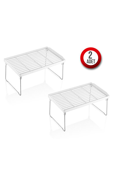 Tidy Home 2 Adet Dolap içi Raf Düzenleyici organizer Çay Bardak Fincan Banyo ...