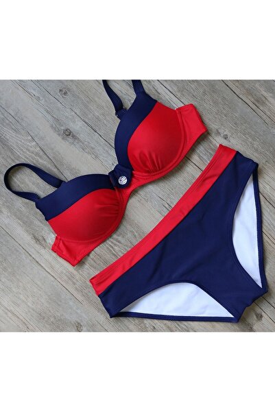 Plaja biz Costum de baie doua piese femei, slip clasic, sutien cu balene metalice Dublin