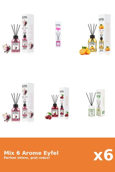 Eyfel Set 6 Mix Eyfel: 2x Bouquet, 1x Bubble Gum, 1x Cirese, 1x Iasomie, 1x P...