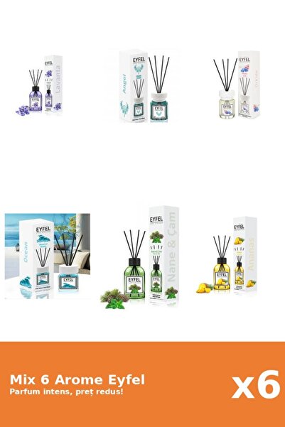 Eyfel Set 6 Mix Eyfel: 1x Ananas, 1x Angel, 1x Lavanda, 1x Ocean, 1x Orhidee,...
