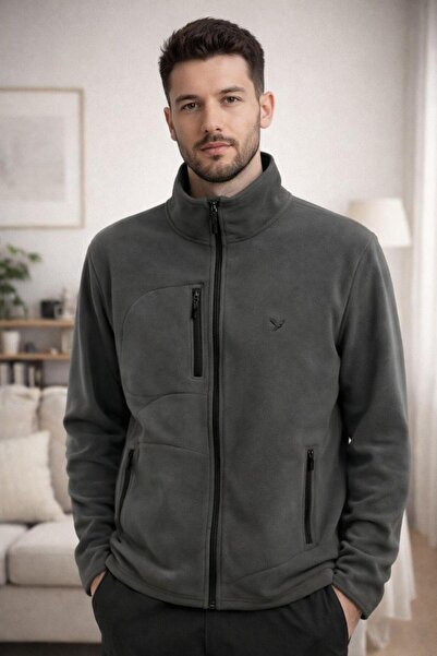 SCM LINGERIE ERKEK FERMUARLI POLAR CEKET