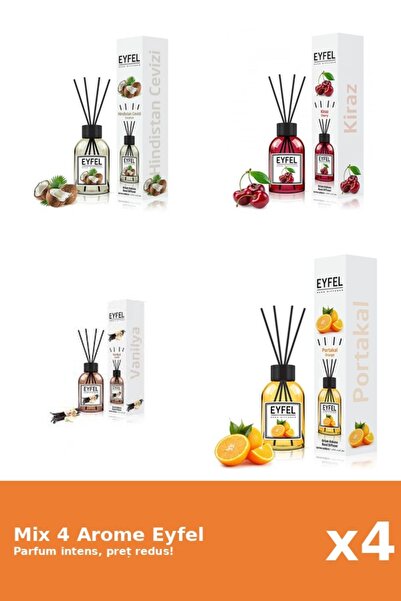 Eyfel Set 4 Mix Eyfel: 1x Cirese, 1x Nuca De Cocos, 1x Portocala, 1x Vanilie