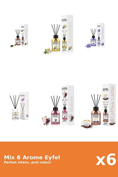 Eyfel Set 6 Mix Eyfel: 1x Bouquet, 1x Cafea, 1x Lavanda, 1x Mana Maicii Domnu...