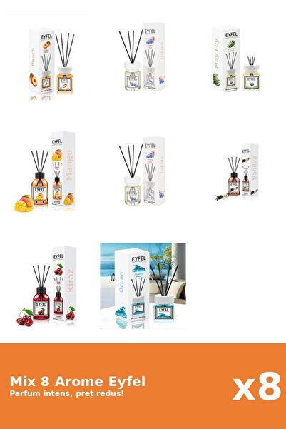 Eyfel Set 8 Mix Eyfel: 1x Cirese, 1x Lacramioare, 1x Mango, 1x Ocean, 2x Orhi...