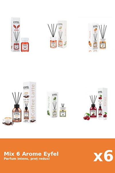 Eyfel Set 6 Mix Eyfel: 1x Acacia, 1x Cafea, 1x Cirese, 1x Lacramioare, 1x Pie...