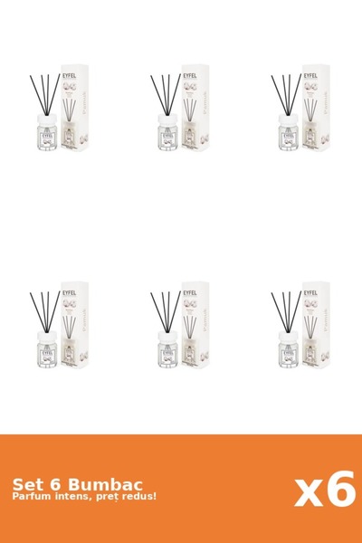 Eyfel Set 6 Odorizant Bumbac, 120 ml