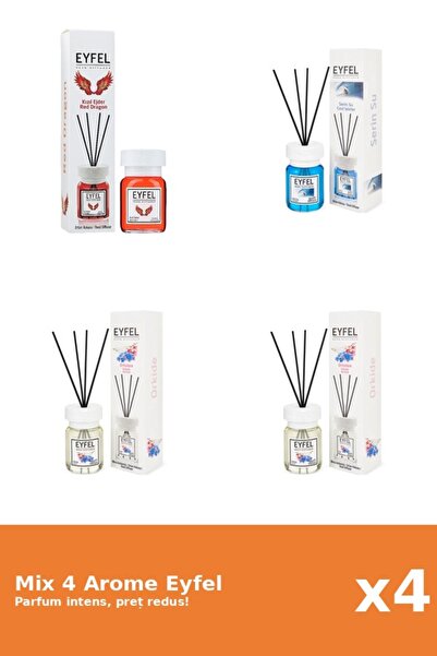 Eyfel Set 4 Mix Eyfel: 1x Cool Water, 2x Orhidee, 1x Red Dragon