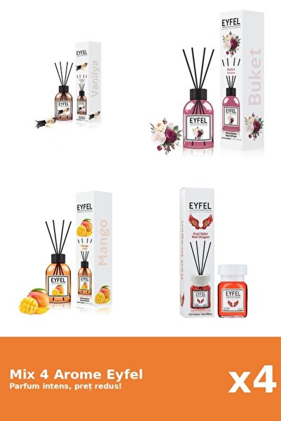 Eyfel Set 4 Mix Eyfel: 1x Bouquet, 1x Mango, 1x Red Dragon, 1x Vanilie