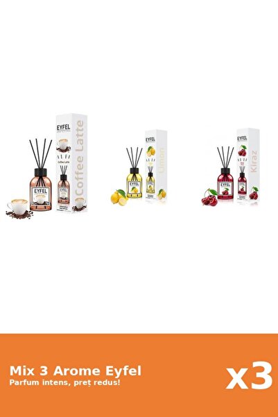 Eyfel Set 3 Mix Eyfel: 1x Cafea, 1x Cirese, 1x Lamaie