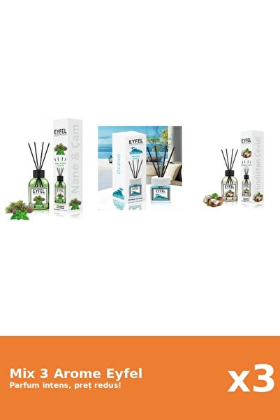 Eyfel Set 3 Mix Eyfel: 1x Nuca De Cocos, 1x Ocean, 1x Pin Si Menta