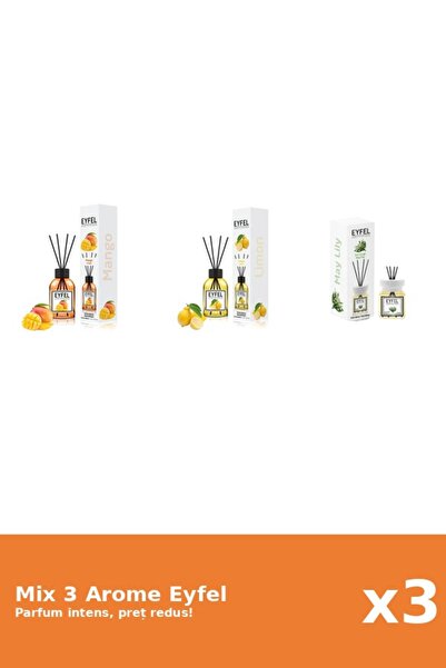 Eyfel Set 3 Mix Eyfel: 1x Lacramioare, 1x Lamaie, 1x Mango