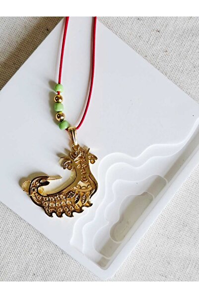 SİBEL AKSESUAR mardin yöresel şahmeran altın kaplama kolye 45 cm