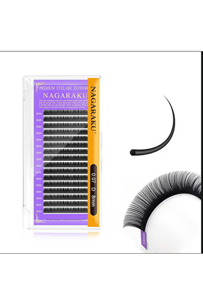 QNAIL Nagaraku İpek Kirpik 0.07 C Kıvrım 12 Mm