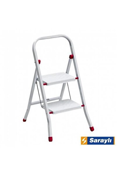 Genel Markalar Saraylı Pratik Metal Merdiven Beyaz 2 Basamaklı