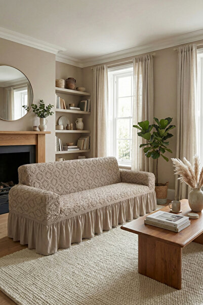 kutlale Jacquard 3-Seater Ottoman Pattern Armchair, Sofa, Sofa Bed Cover, wit...