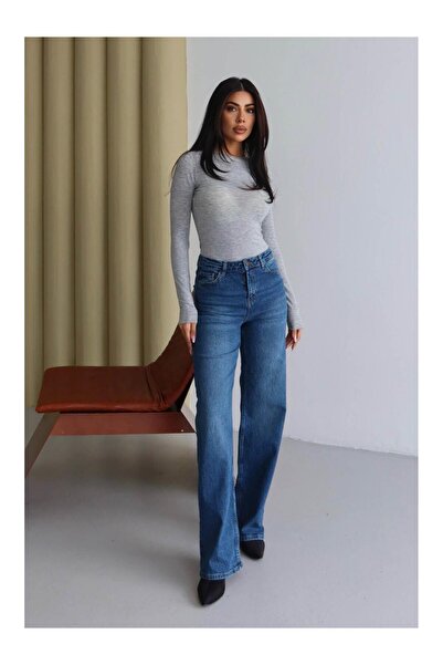 Coral Wide Leg High Waist Jeans 7596 Indigo