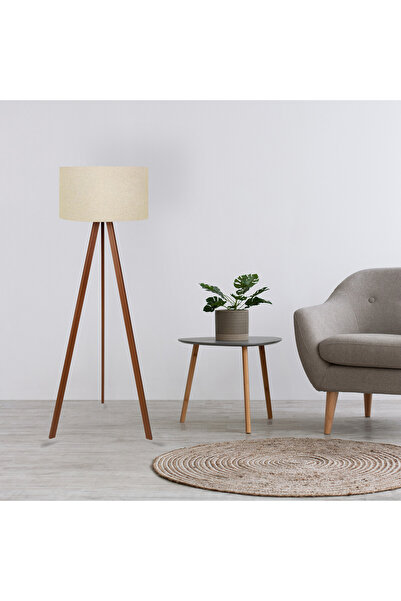 Asir AYD Wooden Floor Lamp – 2581 Beige 140cm