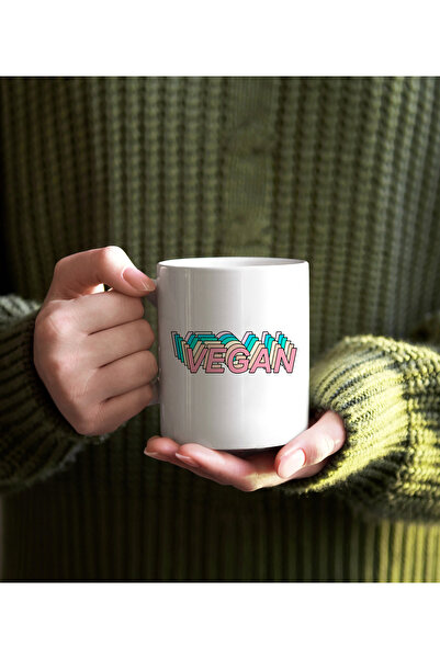 Darkia Vegan Written Design Printed Gift Porcelain Mug