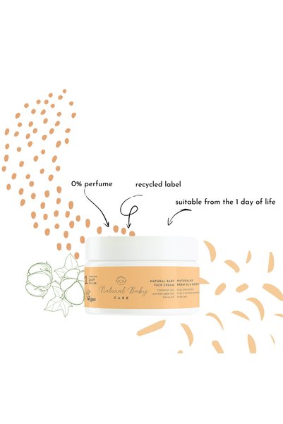 Natural Baby Care Crema de fata naturala pentru bebelusi 0+ luni, 50ml