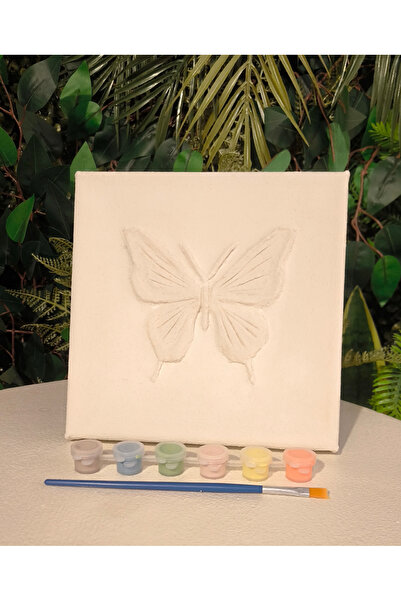 Fİ TASARIM DOKULU EL YAPIMI TUVAL BOYAMA SETİ 20X20 CM