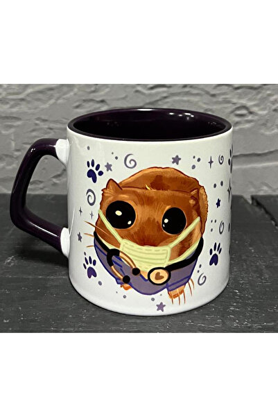 Kırtasiye Ofisi Sad Sad Hamster-Veterinarianblack Handed Double Profession Gi...