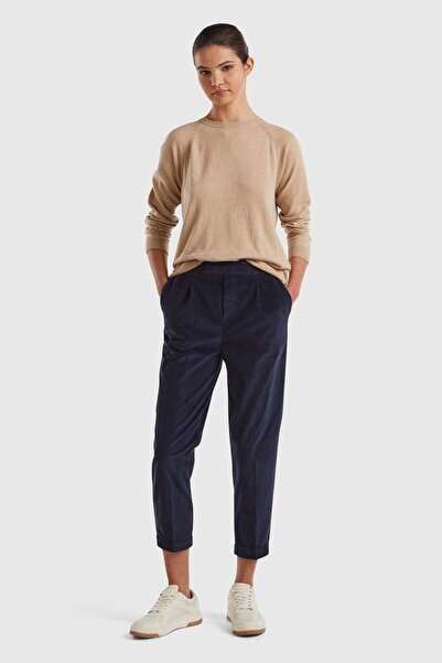 United Colors of Benetton Pulover bej melanj pentru femei/fete, amestec de ca...