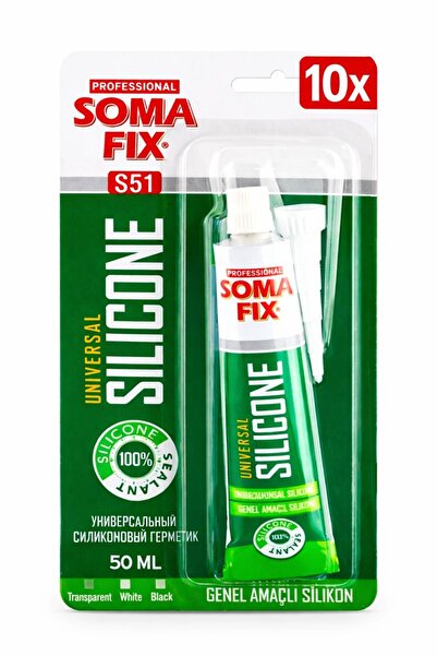 Somafix 10 Adet Beyaz Tüp Silikon 50ml
