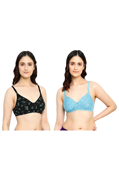 RAJNI Premium Women's Bra Floral B Cup Modal Lycra SuperSoft Breathable Seaml...