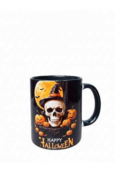 Perodia كوب بورسلين بسعة 300 مل بتصميم هالوين سعيد، قابل للغسل في الغسالة