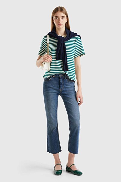 United Colors of Benetton Mix Women's / Girls' Kdn_Streç Cotton Cut-Off Wide ...