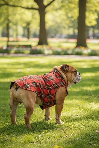 MİNİŞ PET BUTİK قميص مينيش للكلاب ذو مربعات حمراء مقاس 2XL (مناسب لوزن 9-13 كجم)