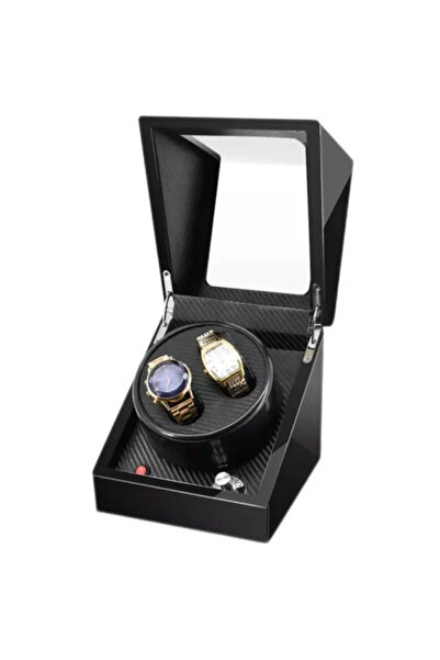 NO BRAND Cutie intoarcere pentru 2 ceasuri automatice,Watch Winder-Carbon
