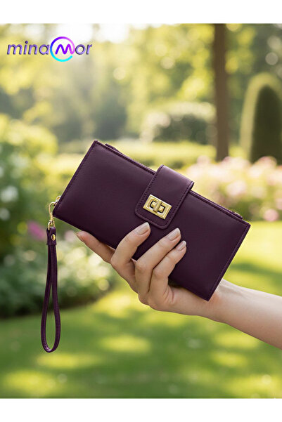 Minamor محفظة المحفظة مع حزام المعصم