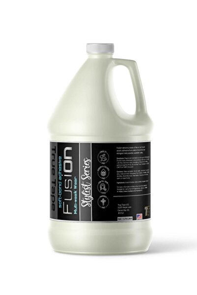 True Tape FusiON Soft Bond Adhesive Protez Saç Likid Yapıştırıcı Gallon 3.78 ...