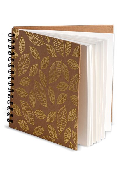 HAPPY COLOR Album cu spirala, 30 x 30 cm, ivory, 180 gsm, 30 file, Golden Lea...