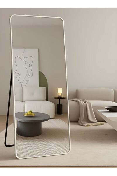 M SMART Elegant Design Mirror 160x50cm-full Length Mirror With White Metal Fr...