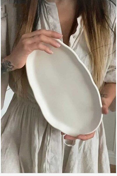 STELLA CANDLE WORKSHOP Long Oval Curved Decorative Plate 28 Cm