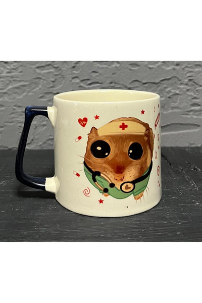 Kırtasiye Ofisi Sad Sad Hamster-Nurse Navy Blue Handle Prime Occupation Gift ...