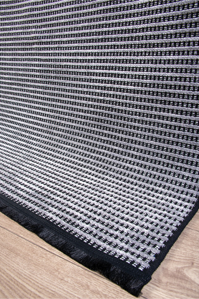 ANUTYA HOME Gri İskandinav Sisal Yıkanabilir Kaymaz Tabanlı Kilim Yolluk Otur...