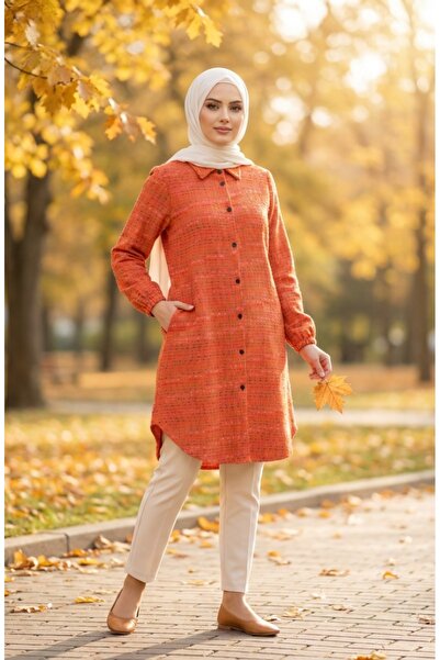 sefamerve Χειμερινό τουνίκ Ξυλοκόπος με κουμπιά 2506-05 Πλακάκι