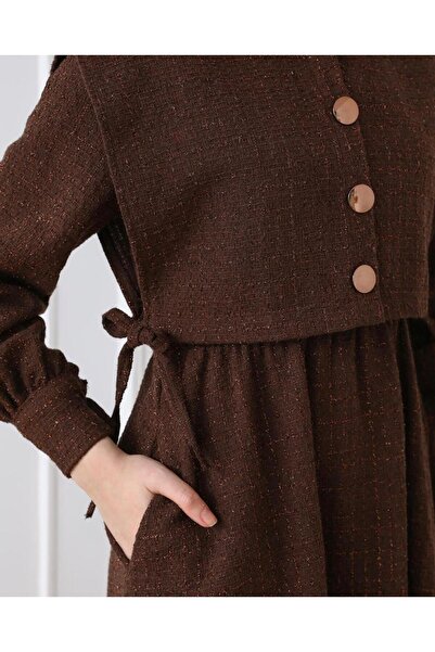 noyacollection Tüvit Yelekli Tesettür Elbise