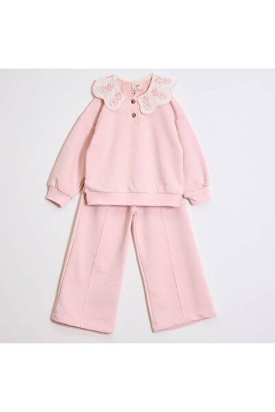 OZZY KİDS Girl's Collared Relaxed Fit Set