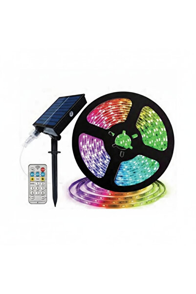 N&D Lighting 50 Watt Güneş Panelli Solar 10 Metre Hortum Şerit Led (RGB)