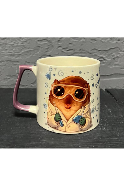 Kırtasiye Ofisi Sad Sad Hamster-Chemist Purple Handle Prime Occupation Gift C...