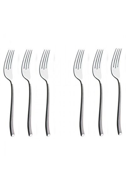 Culinaro Set of 6 medium appetizer forks IRIS, stainless steel