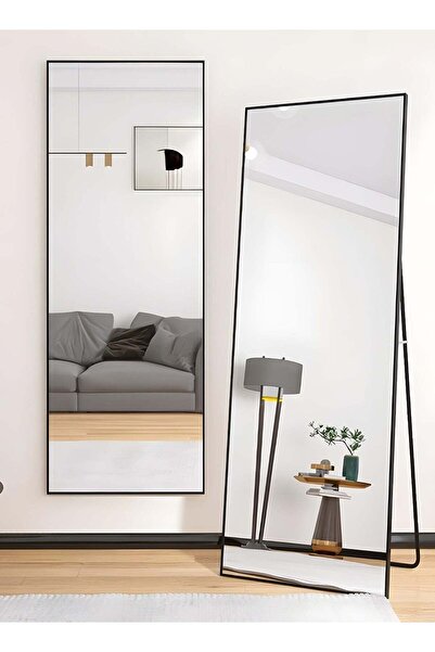 M SMART Elegant Design Mirror 155x45cm-full Length Mirror With Black Metal Fr...