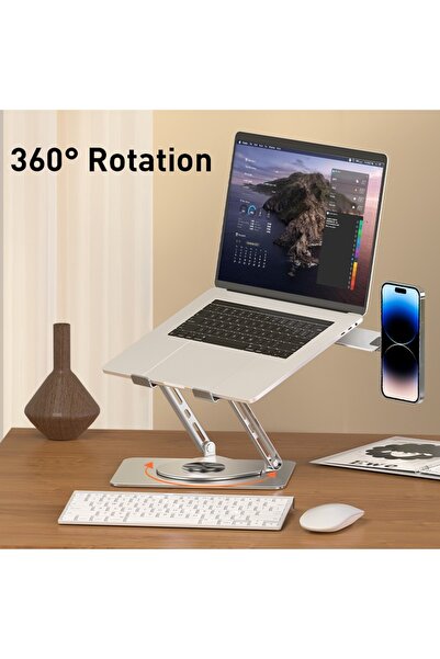 Coverzone Ayarlanabilir Laptop Standı 360° Döner Ergonomik Yükseklik Ayarı Te...