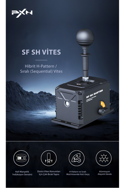 pxn SF SH Hibrit Vites (Shifter) - H-Pattern ve Sıralı Mod - Hall Manyetik Se...