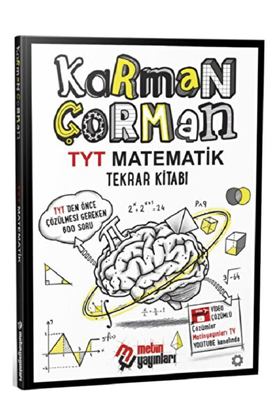 Açı Yayınları Metin Yayınları TYT Matematik Karman Çorman Tekrar Kitabı /Vide...